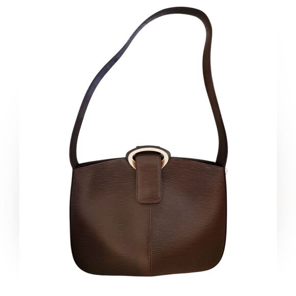 LOUIS VUITTON Epi Brown Leather Reverie Shoulder Bag Handbag - Picture 1 of 16